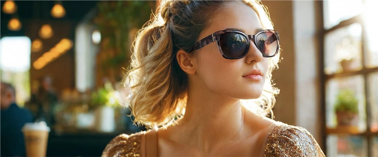 Occhiali Da Sole Con Montatura A Farfalla Spessa Per Accessori