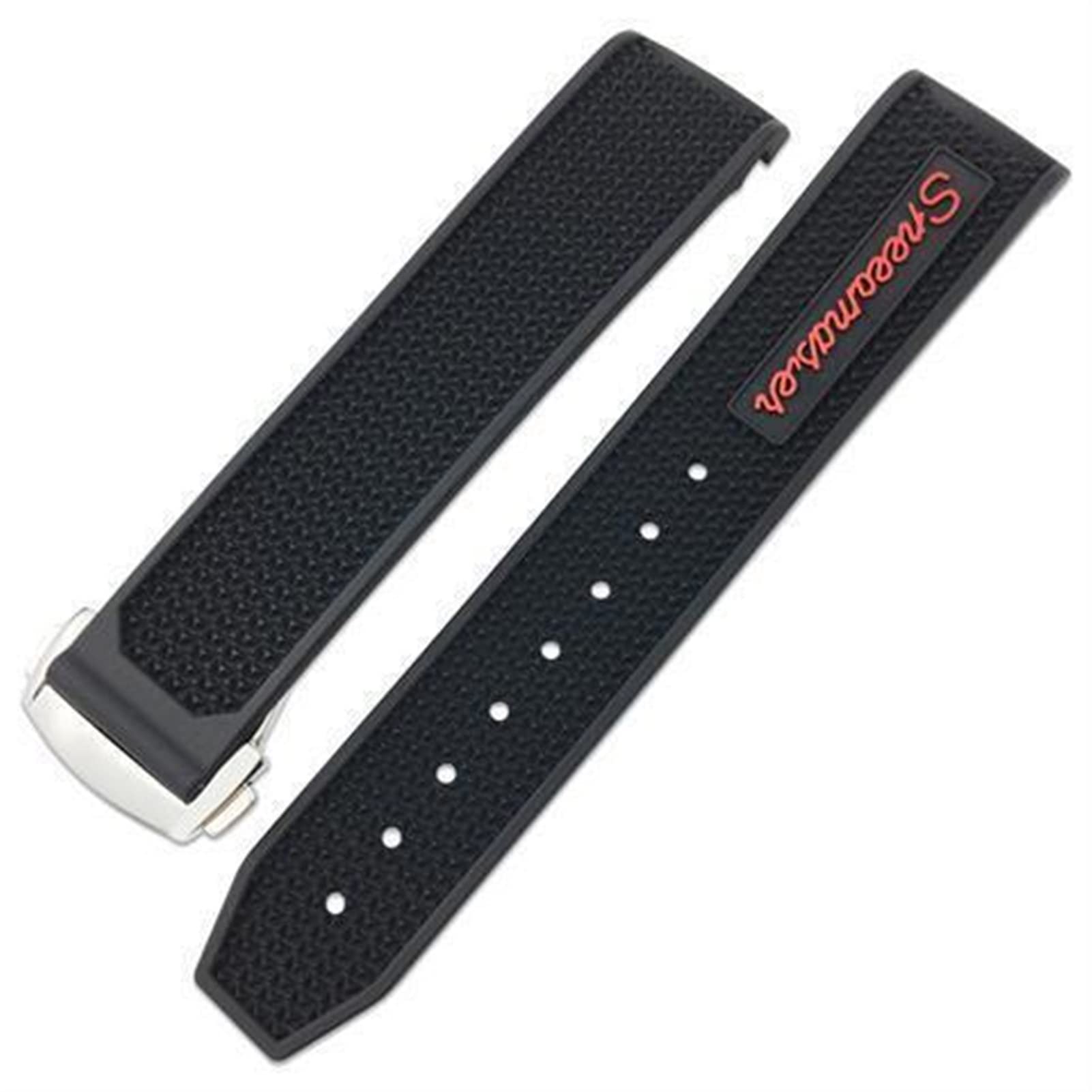 Bracelet caoutchouc premium Omega Speedmaster avec boucle déployante acier