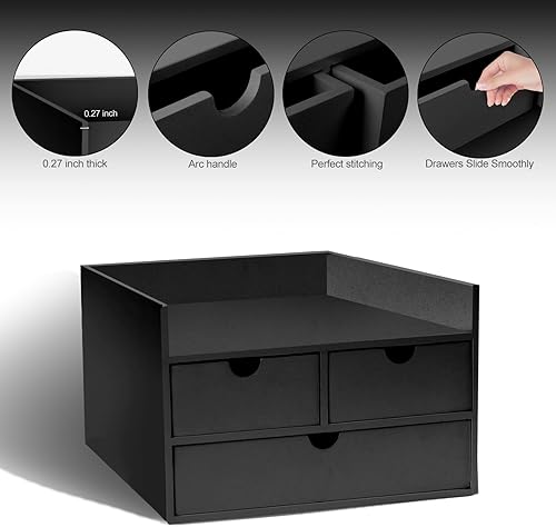 Miniatura 6 de Organizador de escritorio con cajones, organizador de cajones para encimera, cajones para escritorio, hogar, oficina, espacio de trabajo, artículos