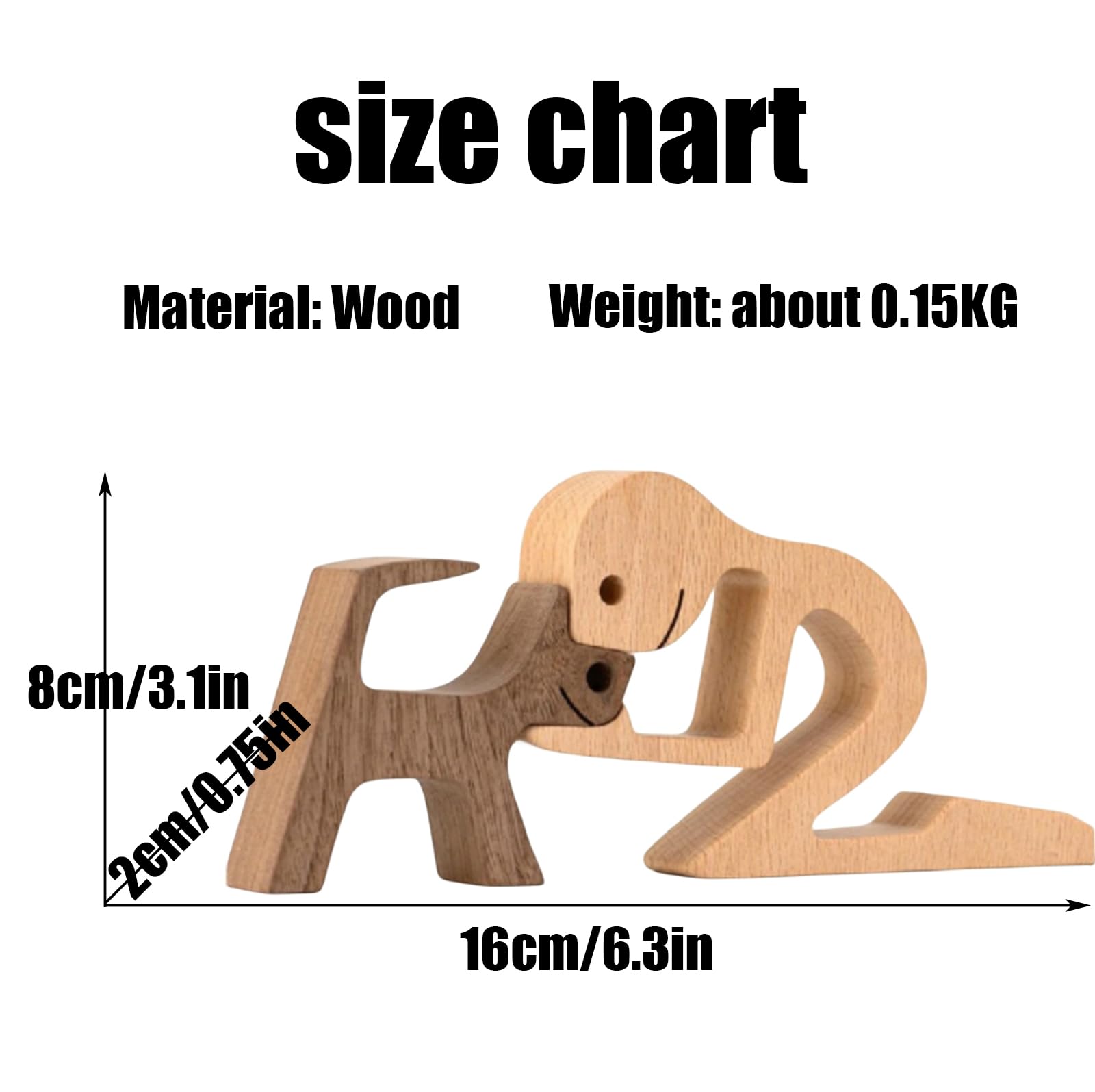 Amazon.co.jp: Zyqixluk 木製犬像彫刻 ホームデコレーション 木製