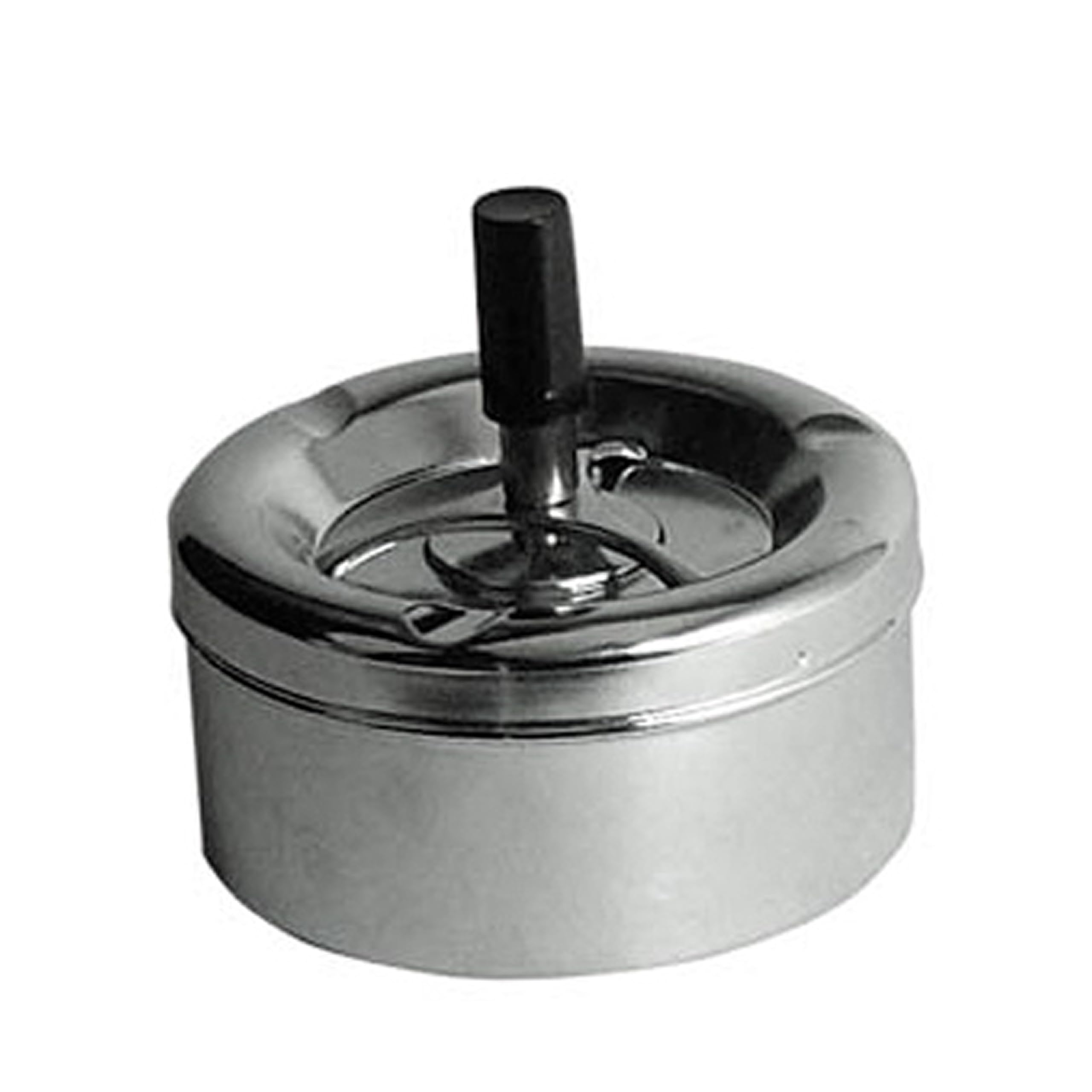 Premier Housewares Chrome Effect Medium Spinning Ashtray