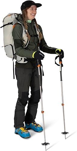 Miniatura 14 de Osprey Firn - Mochila de esquí y snowboard, 28 L, color gris arenanaranja tequila, talla SM