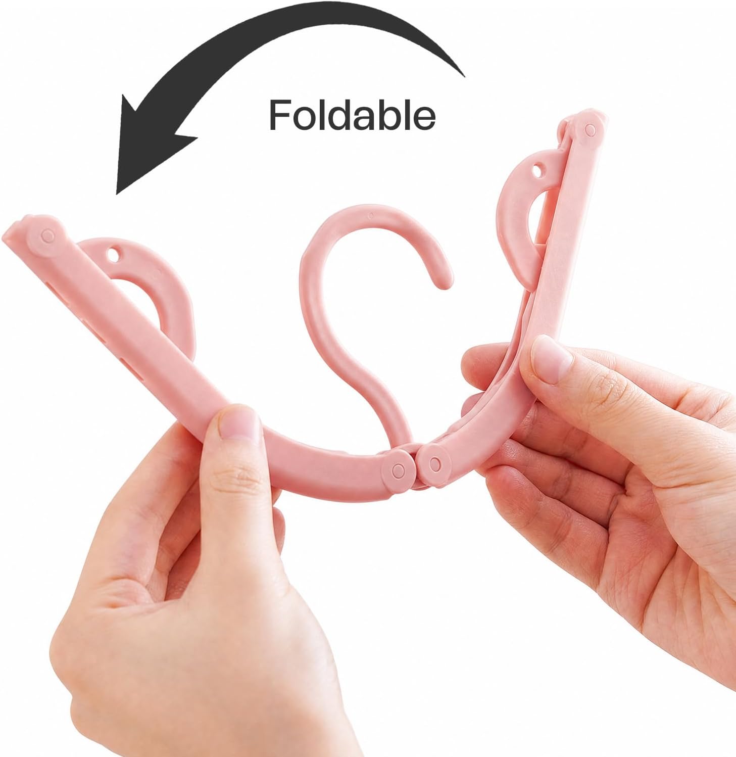 Folding Clothes Hanger, Portable, Foldable, for Travel, Outdoor, Business Trips, Home, Dormitory, Includes Underwear and Socks Hanger image 2