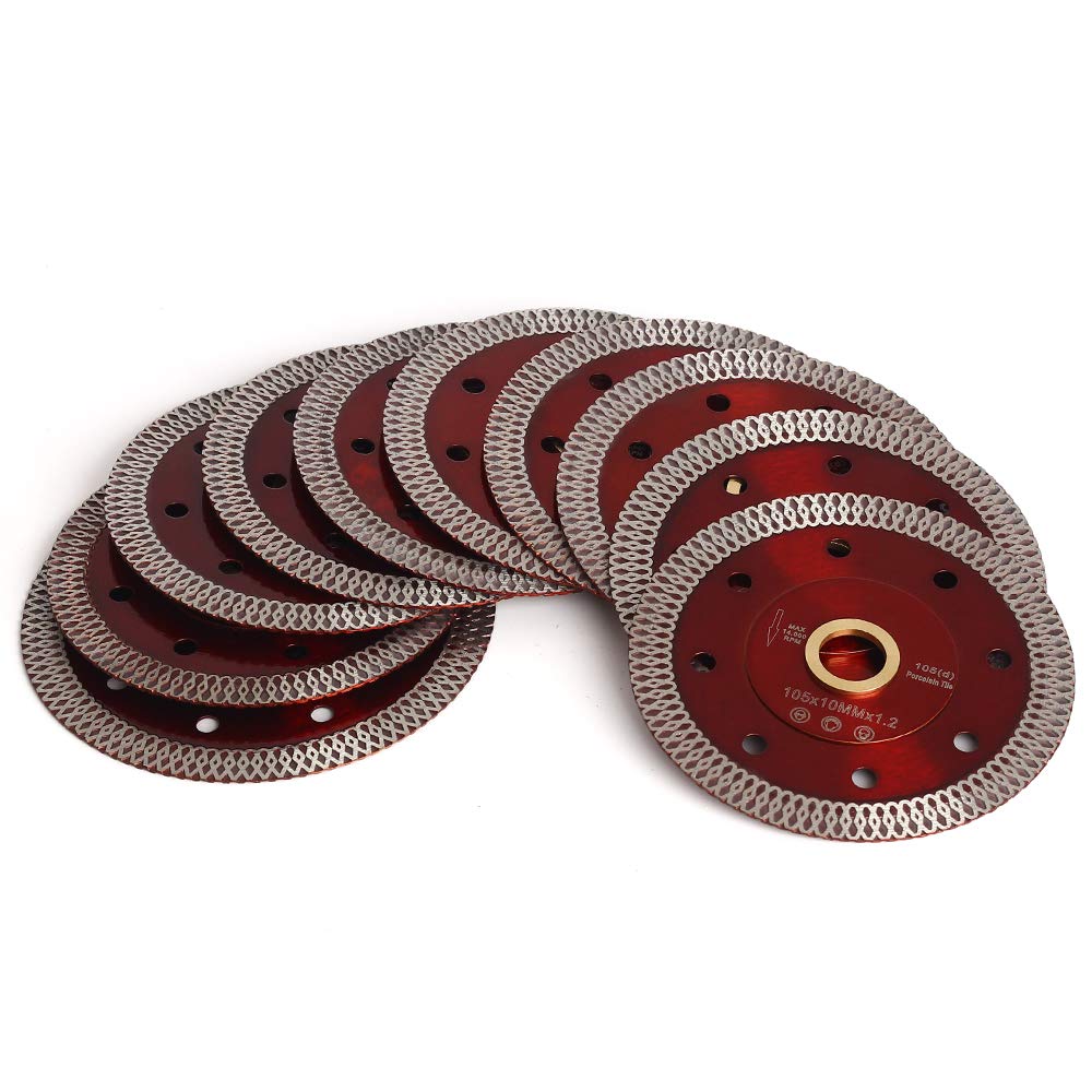 10 Pcs/Lot 4" Diamond Saw Blade Supper Thin Porcelain Blade for Tile Stone (4"-10pcs)…