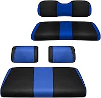 Vista 21 de Fundas de asiento de carrito de golf para 2 pasajeros, cubierta de asiento delantero para EZGO TXT OEM Cojín de asiento ordinario, funda de asiento