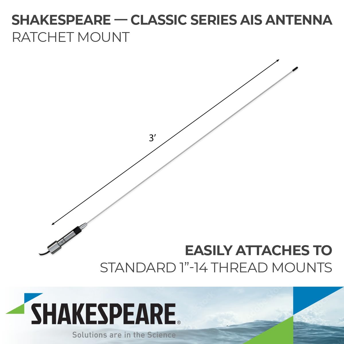 Shakespeare Antenne AIS Whip avec câble