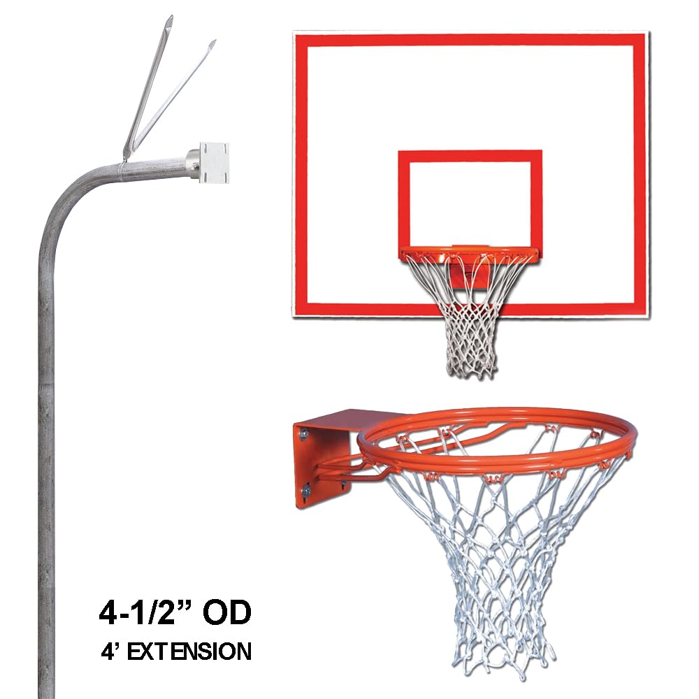 Generic Douglas Gooseneck 4.5 Rectangular Steel Basketball System