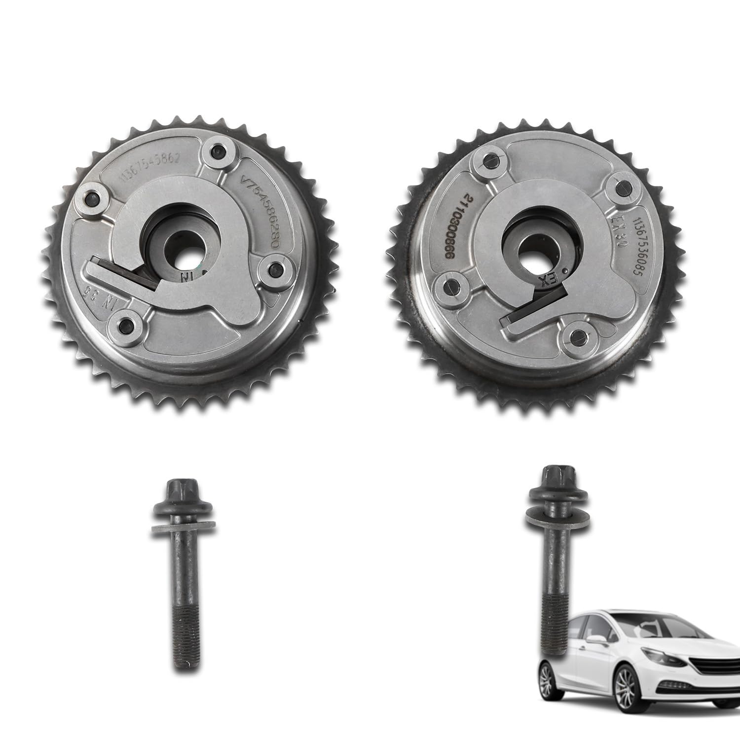 Intake Exhaust Timing Chain Sprockets VVT Gear w/BoltsCompatible with Mini Cooper N16B16A 2007-2016 After-Market Parts