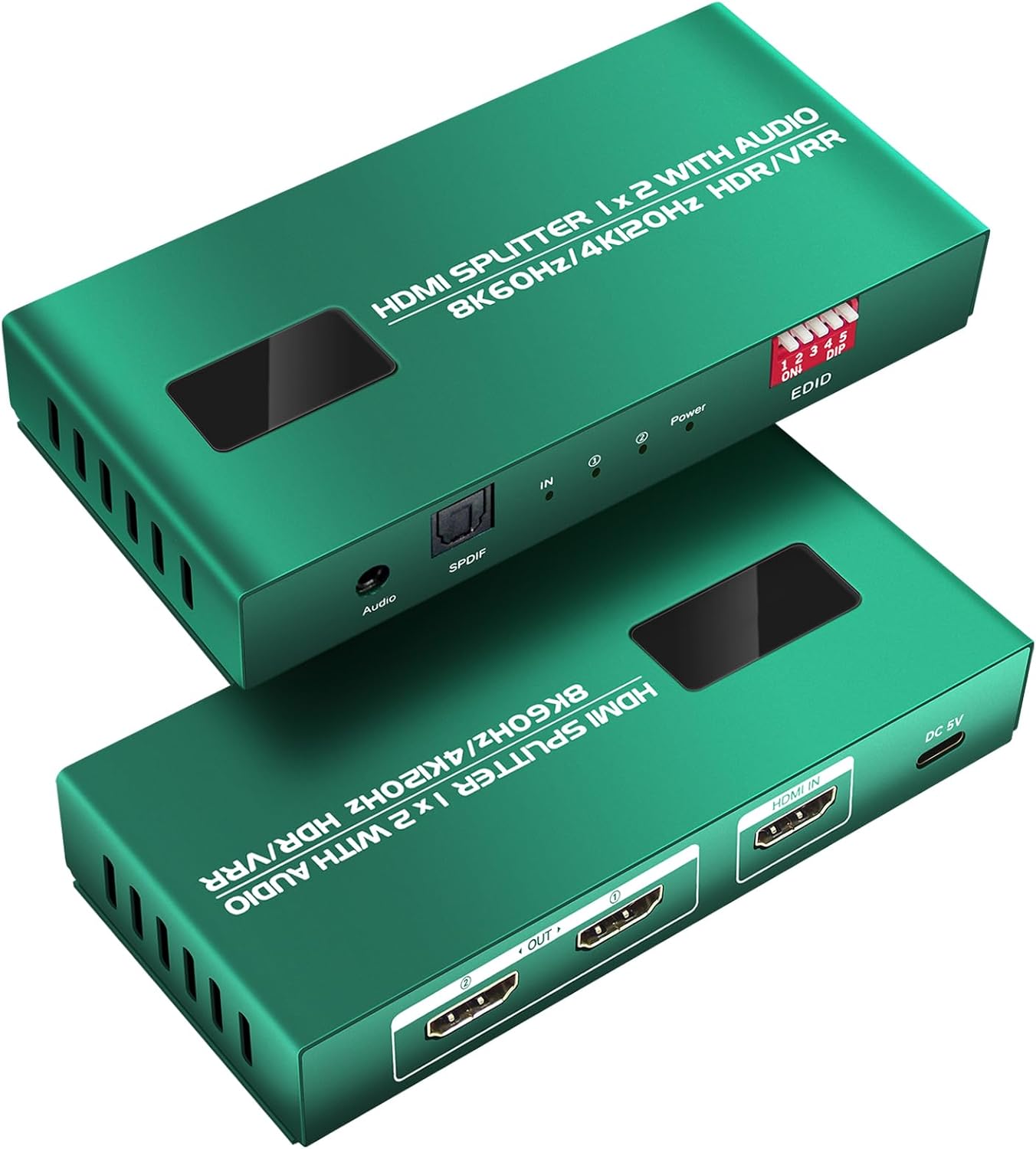 HDMI Splitter 1 in 2 Out 4k 120hz with Audio Extractor Hue Sync Box 1x2 hdmi 2.1 Splitters 8k 2 Way hdmi Splitter 1 in 2 Out 4k 120hz hdmi duplicator 1 Input 2 Output 8k hdmi 2.1 duplicator 1x2