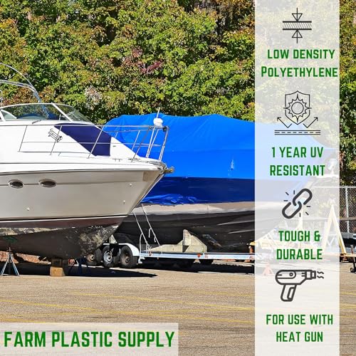 Farm Plastic Supply SWBW1 Fps - Polyethylene Plastic Shrink Wrap - 7 Mil – Boat Shrink Film thumb #1