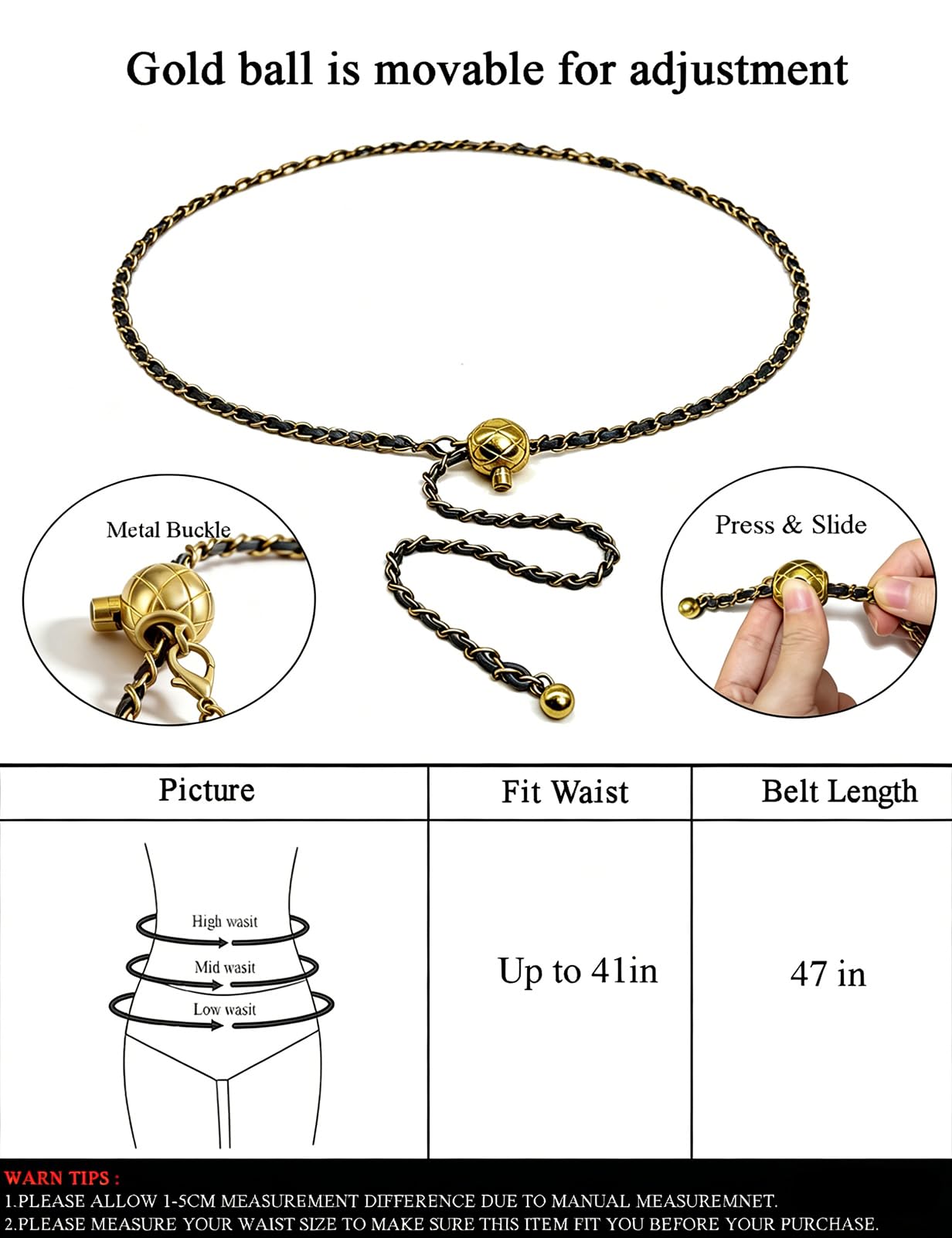 BEMYLV Skórzany łańcuszek na pasek torba dla kobiet kopertówka crossbody torebka nerka moda złote grube metalowe łańcuszki dla kobiet sukienki wieczorowe mini torebka odpinana, Mały czarny, big purse