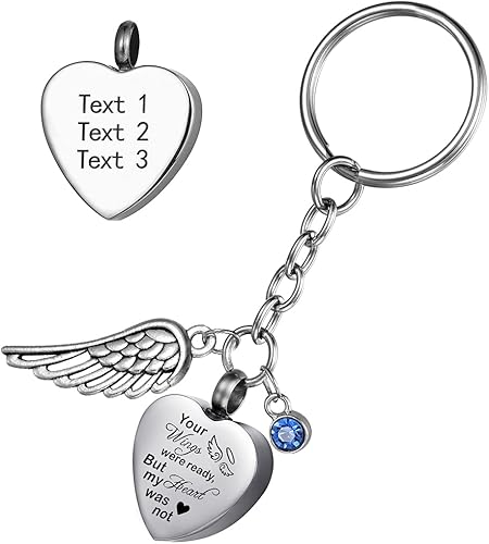 FCZDQ Llavero de urna de recuerdo conmemorativo de joyería de cremación de acero inoxidable para cenizas, Acero inoxidable