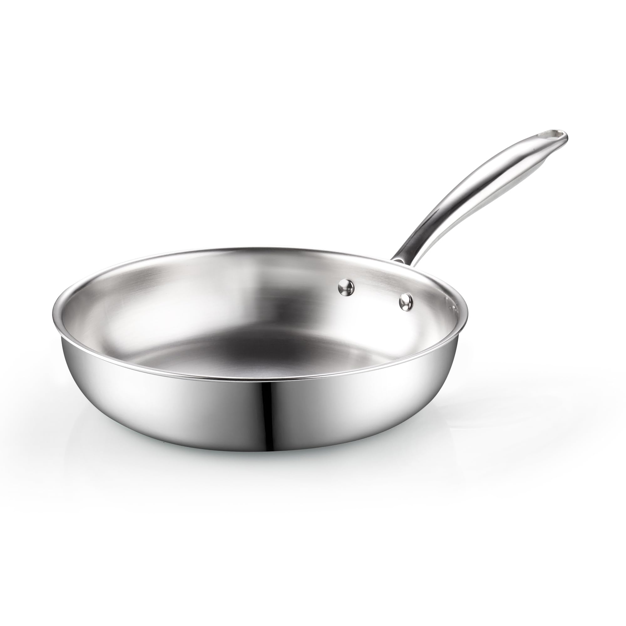 Amazon.com: Cook N Home 10-inch Stainless Steel Frying Pan, Tri