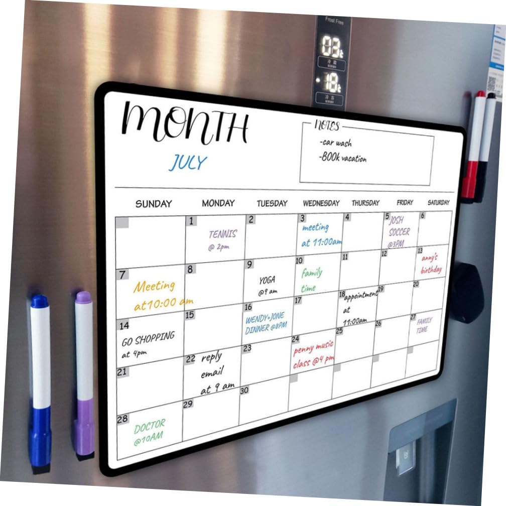 Operitacx Calendario Magnetico Da Frigorifero 3 Pezzi Facile Da Usare Cancellabile Planner Per La Casa Ufficio Scuola
