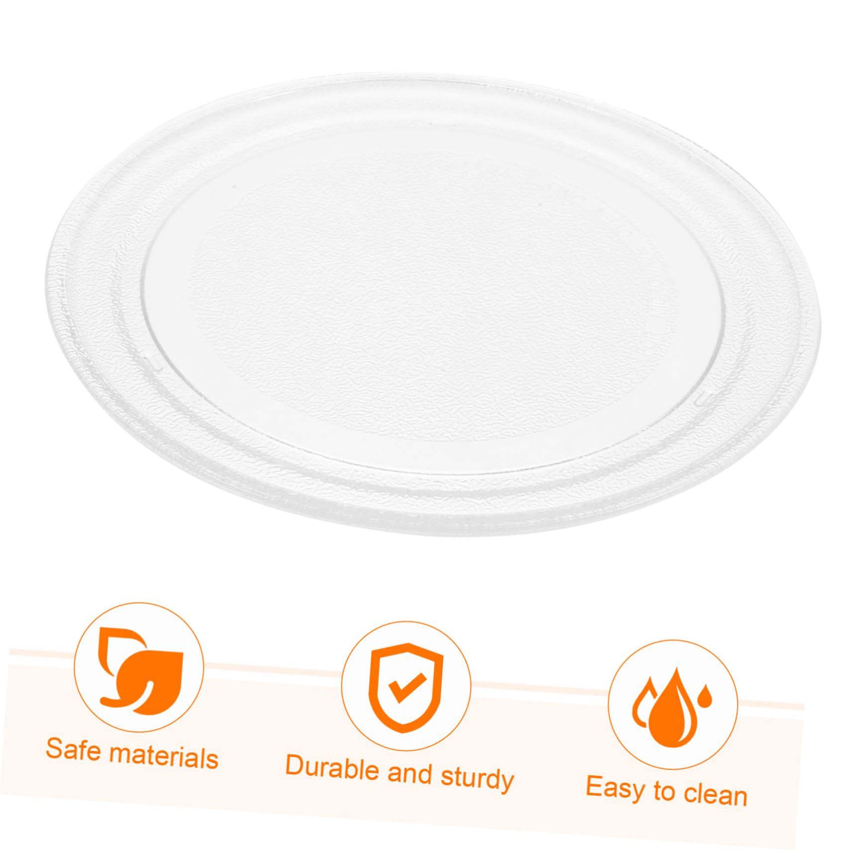 ASAKKURA Microwave Glass Turntable Plate Microwave Oven Replacement Tray Easy to Clean Smooth Design for Efficient Cooking