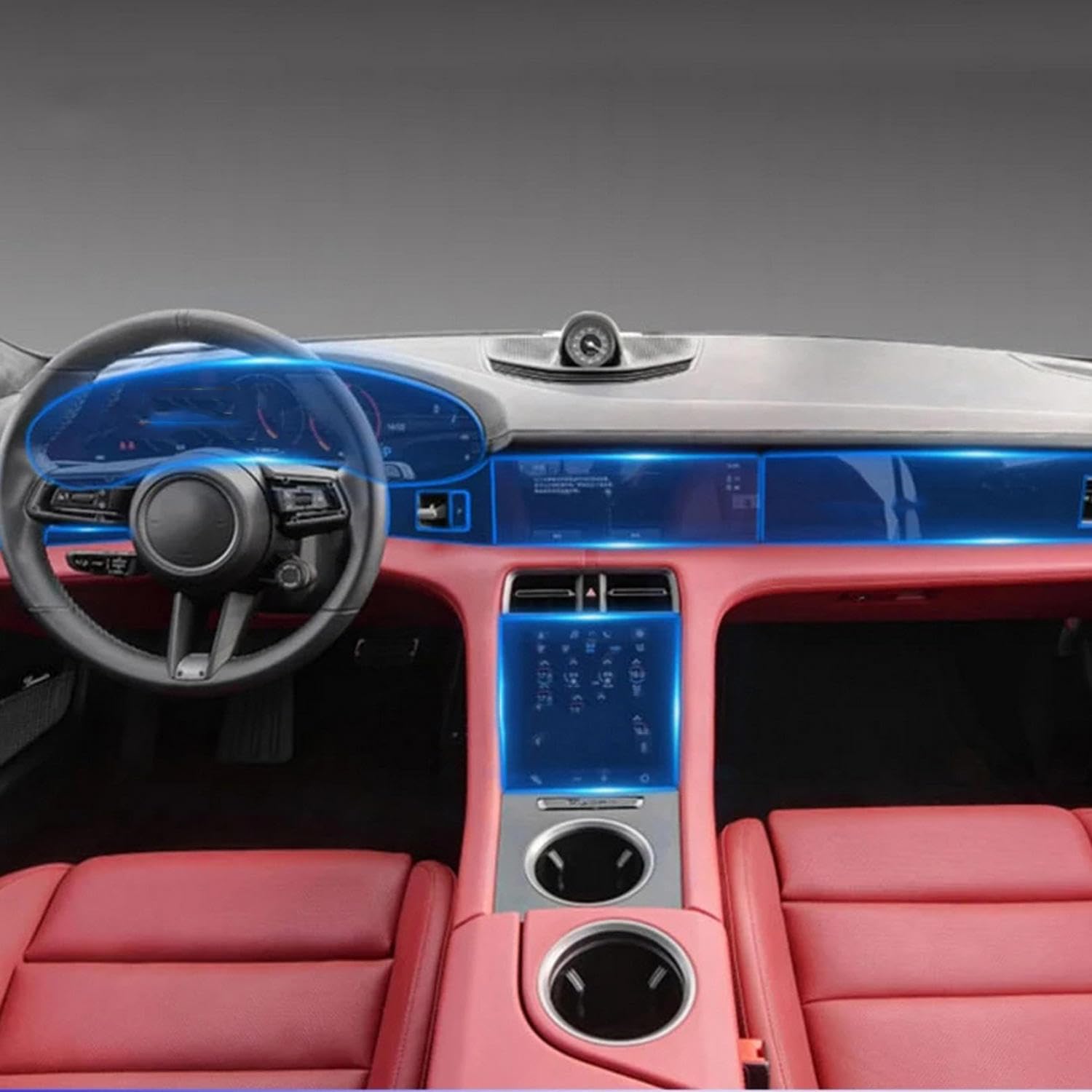Film protecteur TPU pour Porsche Taycan 2019-2022 protection console