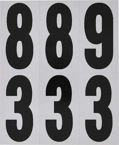 Miniatura 5 de Hillman 843445 Paquete de números adhesivos y reflectantes para buzón, 3 pulgadas, color negro y blanco