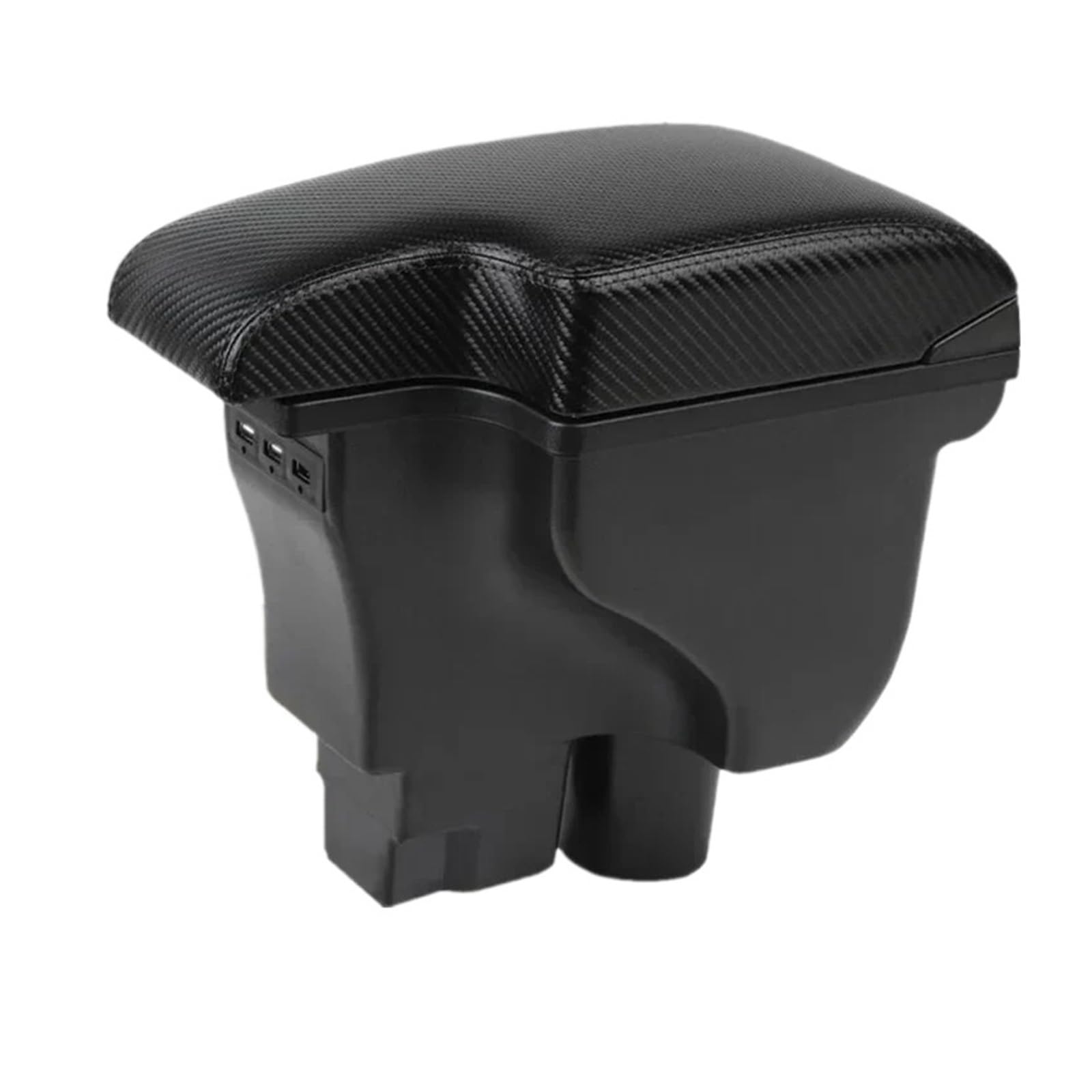 Ecbugat 3C Leather 3Usb For Chevrolet For Sail 3 For Aveo 2014-2024 Car Armrest Box Dedicated Retrofit Storage Accessories Car Armrest Box(3C Leather 3Usb)