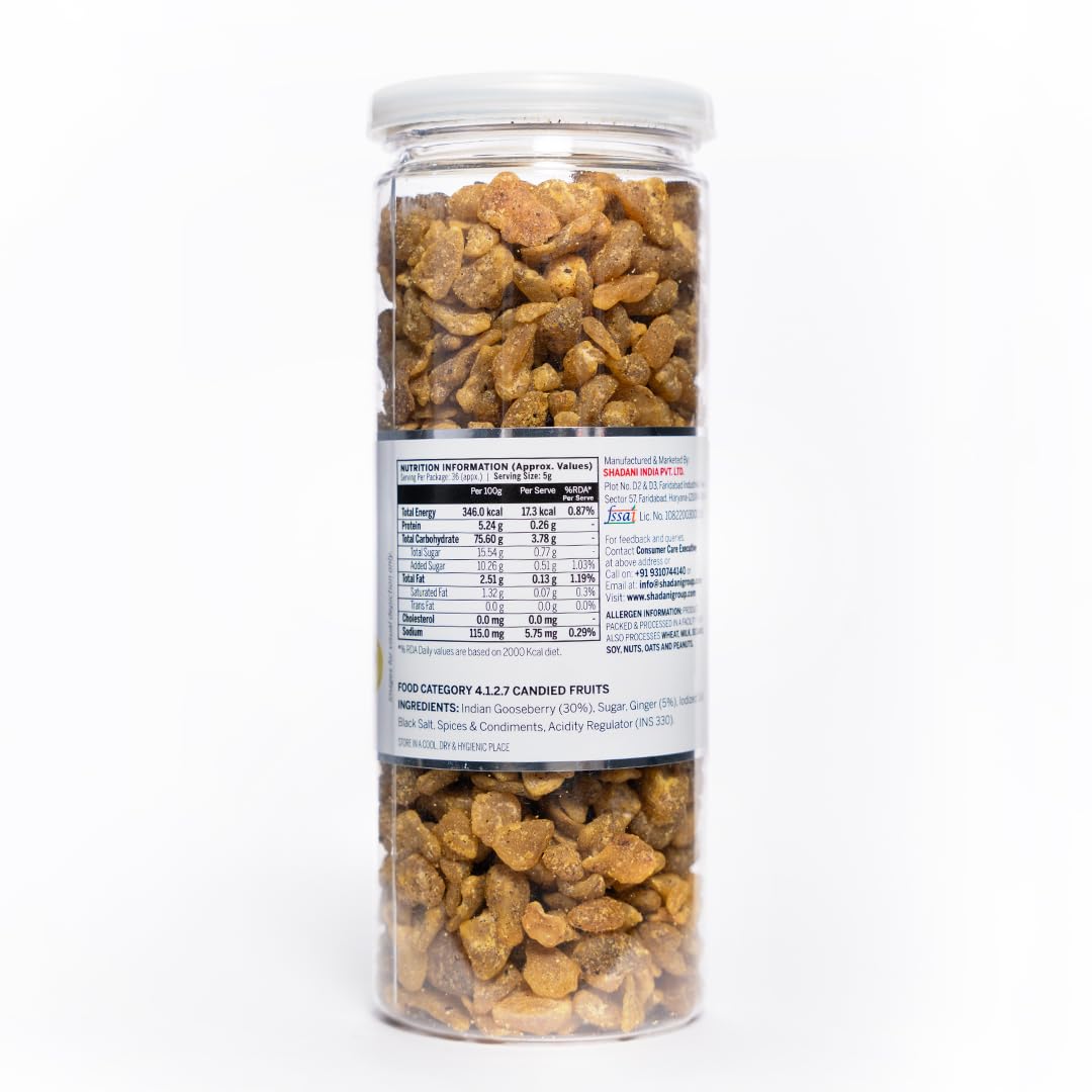 Shadani Dry Ginger Amla (180g) Indian Gooseberry Mix Ginger | Adrak Flavor Dry Amla | Tasty Snacks - Image 5 thumbnail