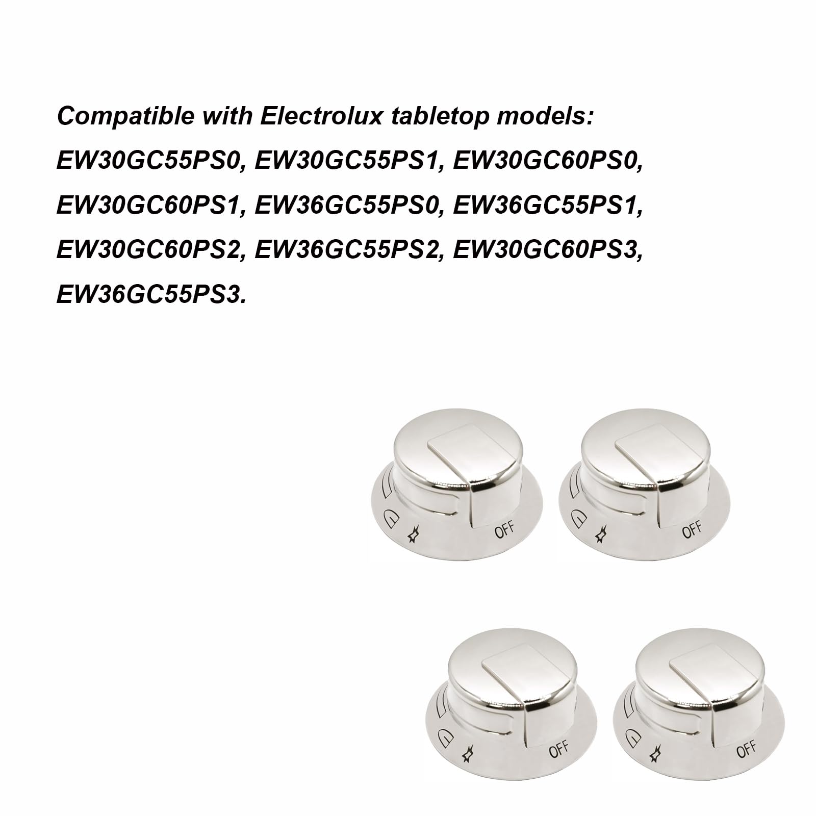 SEIWEI Confezione da 4 manopole per piano cottura a gas, per Electrolux