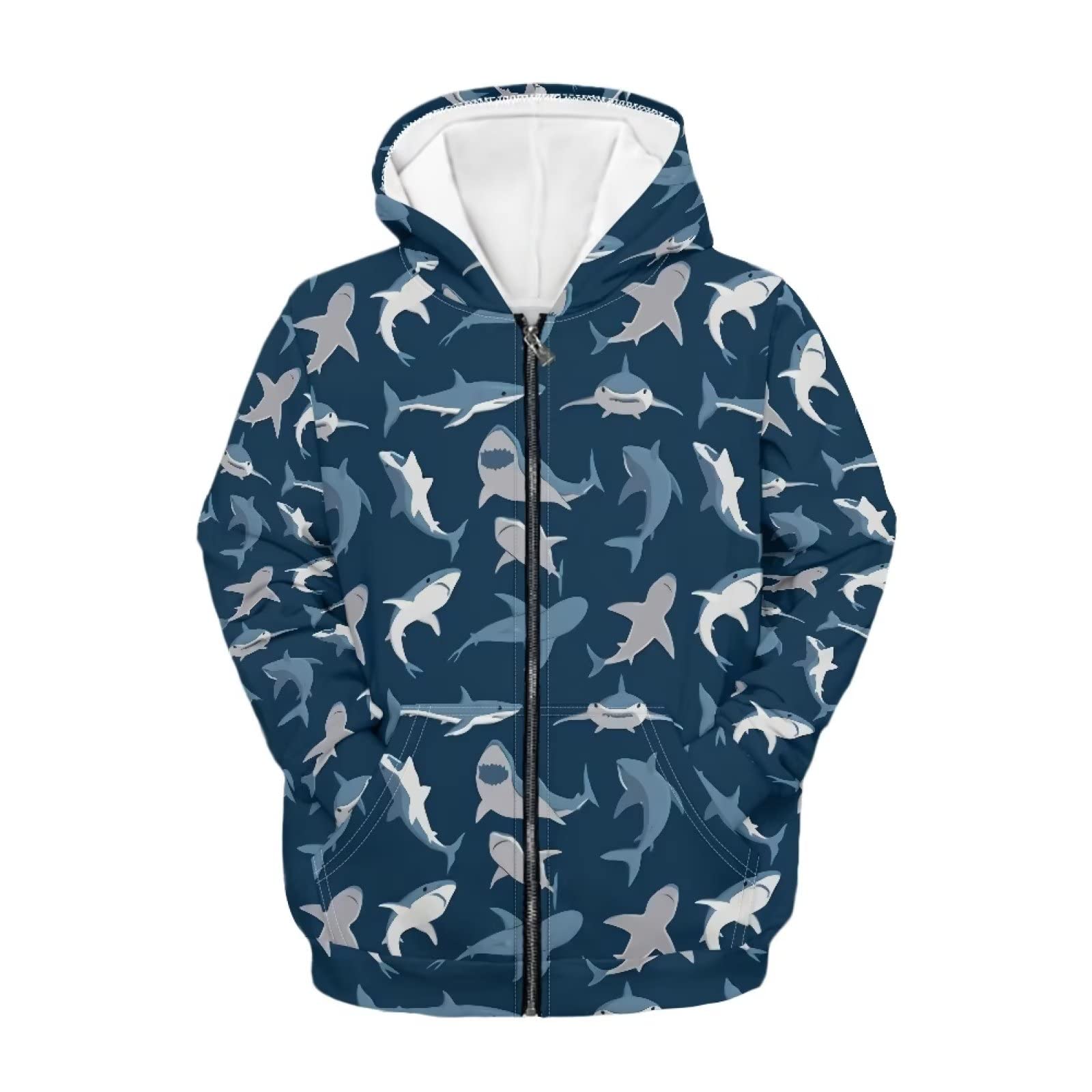 NETILGEN Girls Boys Pullover Hoodies Sweatshirt, Long Sleeve Zip-front Cardigan Sweatshirt Tops with Pocket