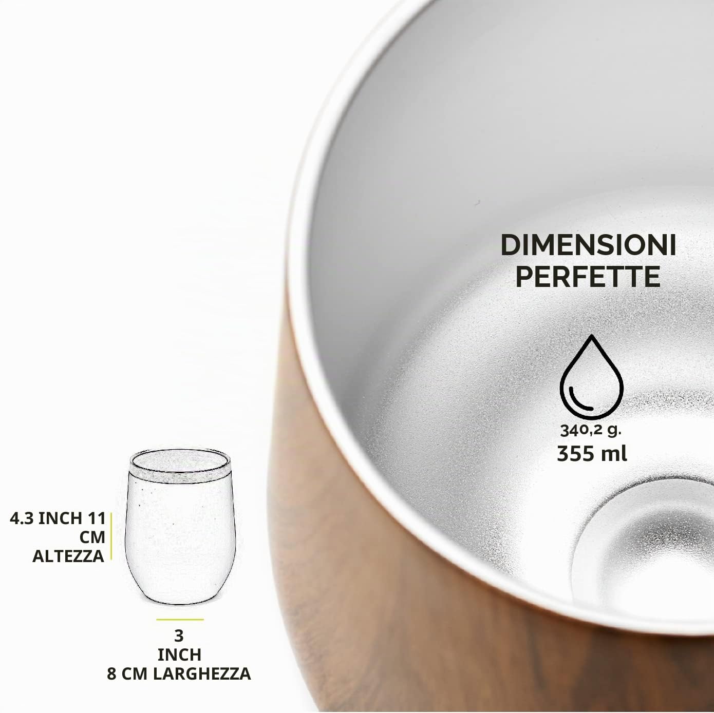 BALIBETOV Mate Argentino - Set Yerba Mate (Tazza Mate) - Acciaio Inossidabile 18/8 a Doppia Parete - Include Due Bombilla Mate e Una Spazzola per la Pulizia - Set Mate Argentino Autentico