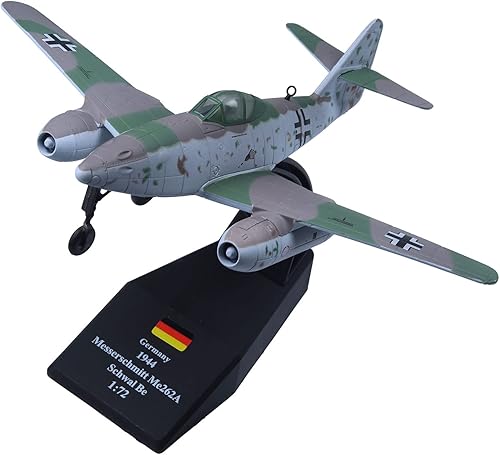 Messerschmitt Me 262A Avión de ataque de combate Modelo de avión de metal 172 Modelos de avión militar Avión fundido a presión