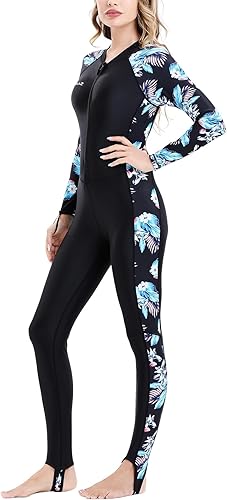 REALON Traje de baño de protección contra erupciones de cuerpo completo, de nailon fino, transpirable, de secado rápido, cálido, para mujeres,
