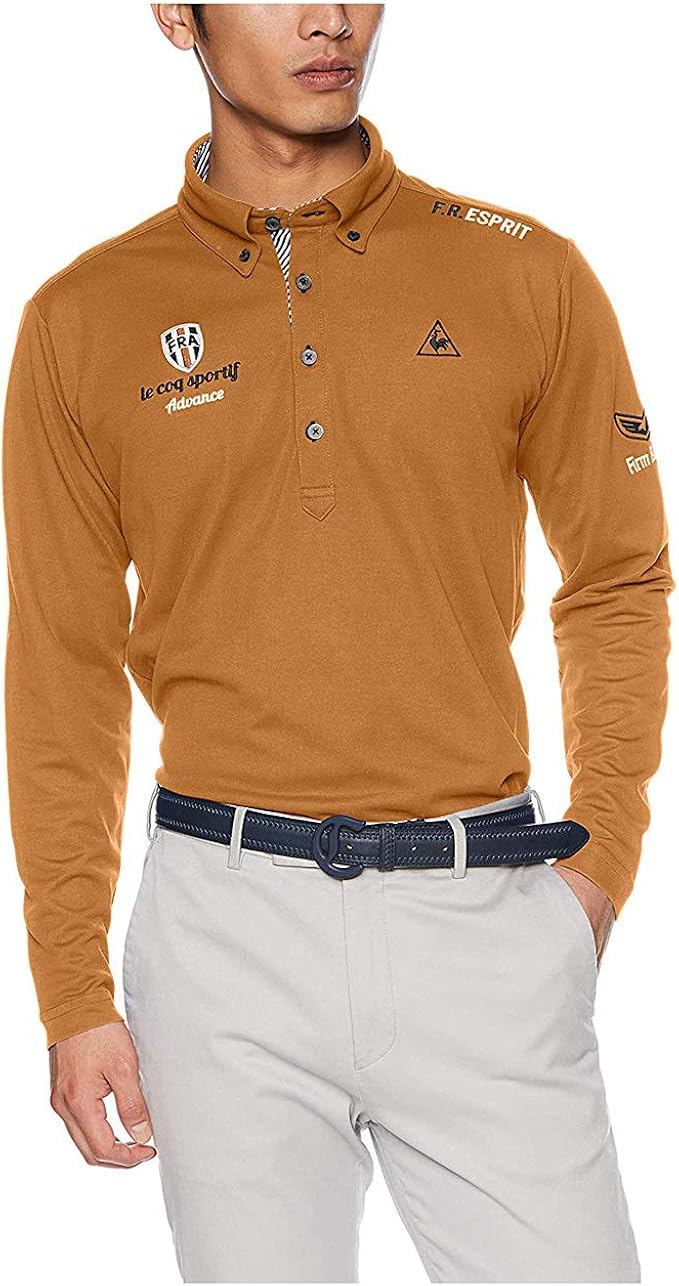 Amazon ルコックスポルティフゴルフ 長袖シャツ Qgmmjb02 メンズ Bw00 ブラウン 日本 Ll 日本サイズ2l相当 シャツ 通販