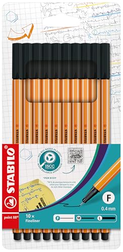 STABILO - Fineliner - point 88-10er Etui - schwarz