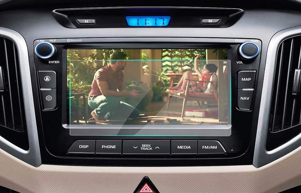 Full Screen Protector Compatible With Old Model Hyundai Verna Sx Navigation System 2015-2019 [Transparent] Glossy (Not A Tempered Glass)-image-13
