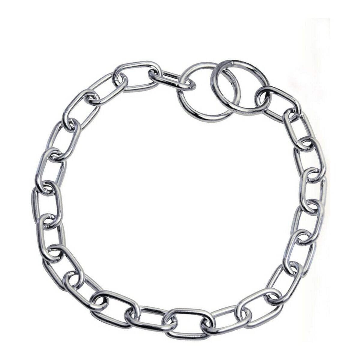 HS Sprenger Basic Dog Collars Short Link Collar - Chrome Steel