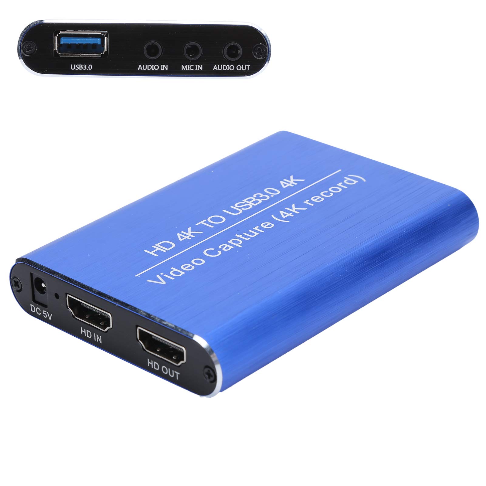 Socobeta Grabadora HDMI Caja de grabación de Juegos 4K 360MB / S 60FPS Tarjeta de Captura de Video Compatible con Linux