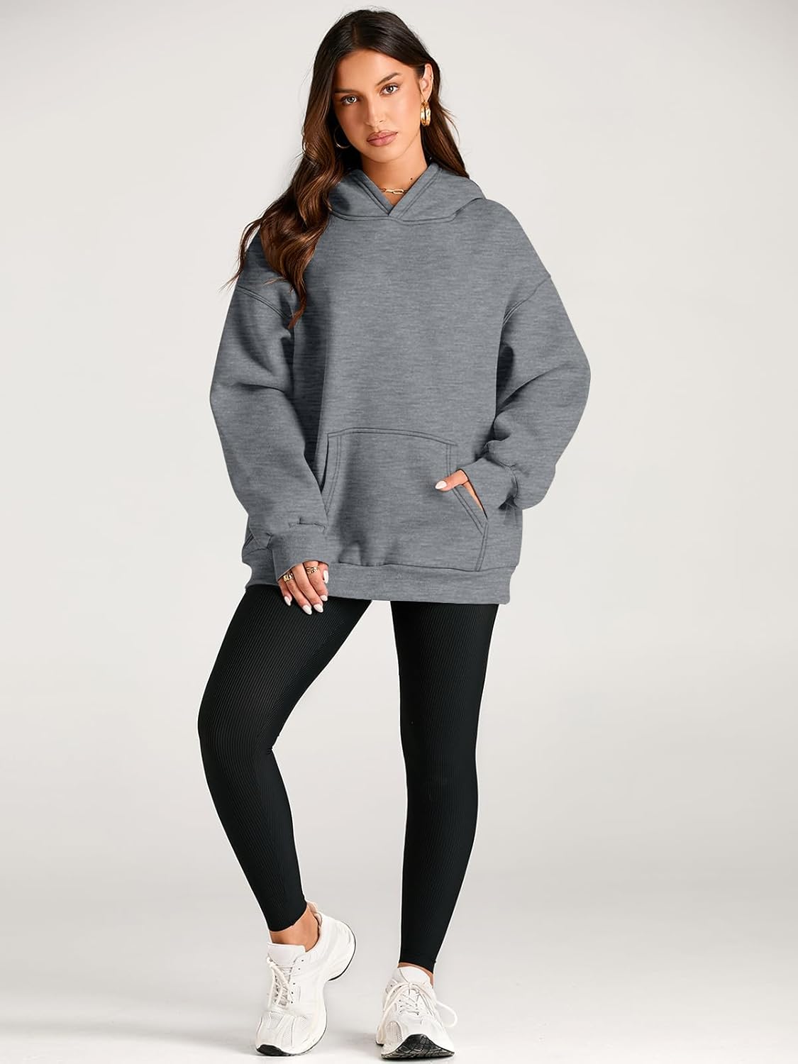 EFAN Women's Oversized Fleece Hoodie, Cozy Plush Pullover Sweatshirt with Pocket - Image 6