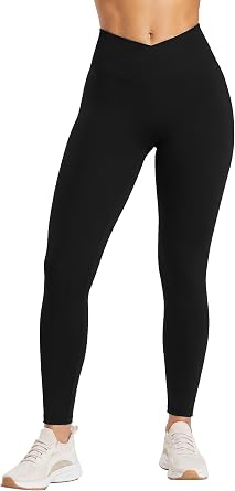 AUROLA Influence Crossover Waistband Workout Leggings for Women, Seamless High Waist Athletic Scrunch Butt Gym Yoga Pants