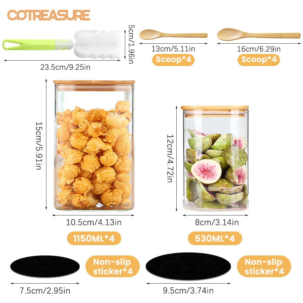 Botes Cristal Cocina Cotreasure - Tarros Almacenaje Herméticos Para Alimentos