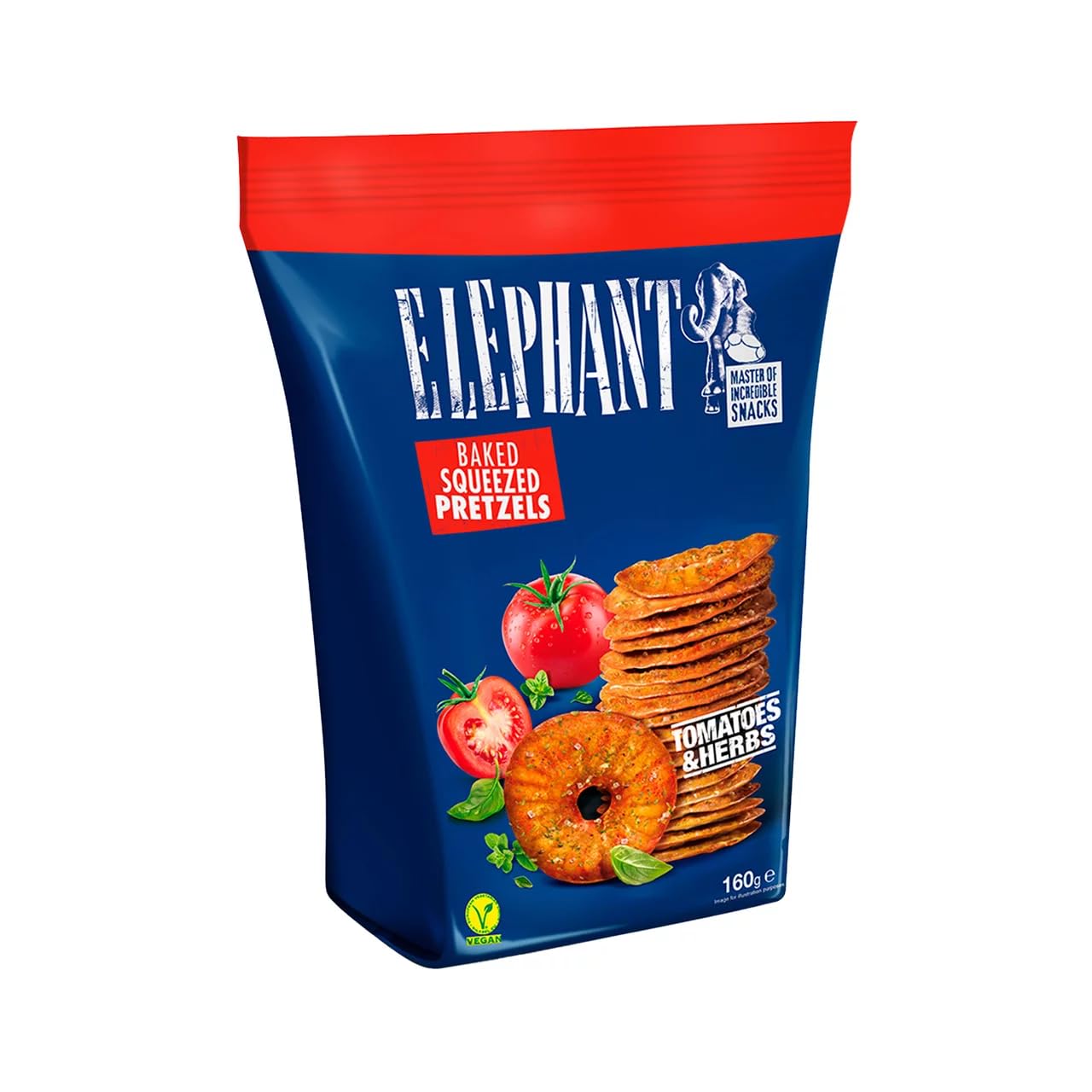 ELEPHANT Brezel mit Tomate 160 g 6er-Packung