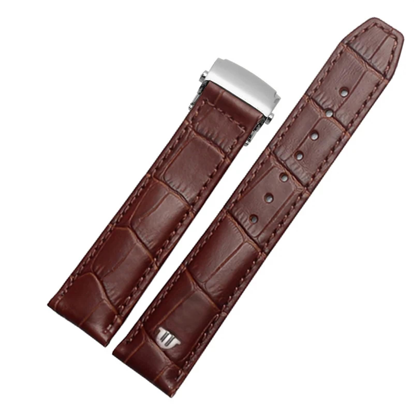 Cinturino in vera pelle per cinturino per orologio 20mm 22mm fibbia pieghevole braccialetto in pelle di mucca per il tempo libero