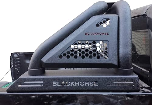 Miniatura 6 de Black Horse Off Road Classic Pro - Barra antivuelco modular texturizada negra compatible con Nissan Frontier RB07MT 2005-2021