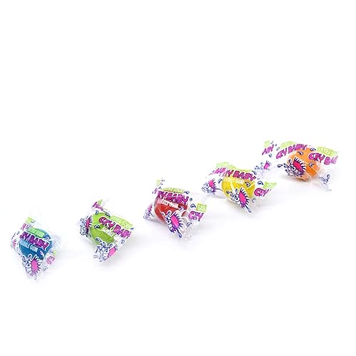 Miniatura 5 de Dubble Bubble Cry Baby Extra Sour Bubble Gum  240 unidades de botellas de goma de mascar envueltas individualmente  Sin maní, sin gluten  5 sabores,