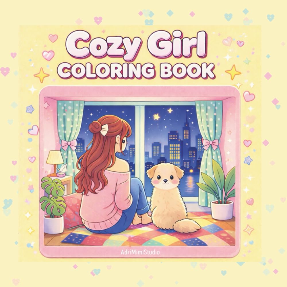 Cozy Girl Coloring Book: Entspannendes AusmalBuch für Erwachsene mit süßen Cozy Szenen , Girl Moments und Wohlfühlmotiven (Cozy Girl Coloring Book Band 2)