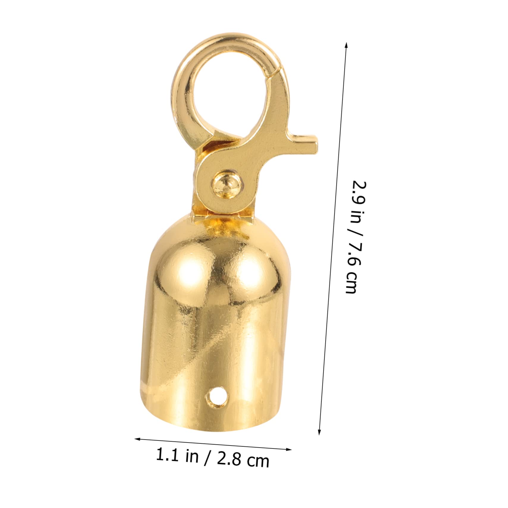 VILLFUL Rope End Stop White Rope Fitting Rope Cable Railing Cord Ends for Jewelry Making Crowd Control Rope Ends Commercial Winch Bells Trellis for Climbing Plants Golden Stainless Steel