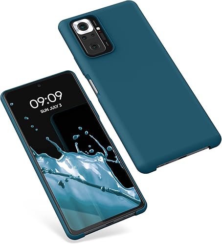 Miniatura 8 de kwmobile Funda compatible con Xiaomi Redmi Note 10 Pro - Funda de silicona TPU con acabado suave - Verde azulado mate