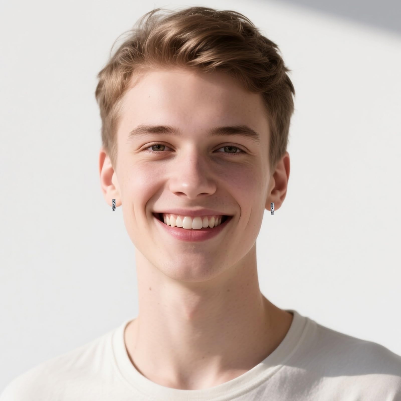 4 Paires Viking Homme Boucle d'Oreille Runes Nordiques Créoles Acier Inoxydable Boucle d'Oreille Homme Créole Petit Anneau 1,2 cm Boucles d'oreilles Noir Argent Piercing Oreille Männer Femme