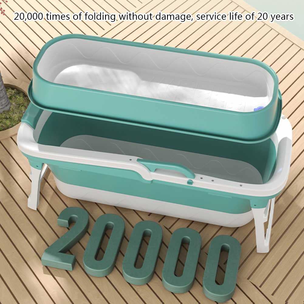FAXIOAWA Bañera portátil Plegable para Adultos, bañera Independiente para el hogar con Cubierta para Personas de Menos de 200 cm y Menos de 110 KG