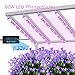 Produktbild MIXC pflanzenlampe 60W LED Pflanzenleuchte, Pflanzenlicht Wachsen licht Vollspektrumverbesserte Grow Lampe 24 Stunden Radfahren 5 dimmbare rot/gelb für Pflanze Sukkulenten Sämling [4-Pack]
