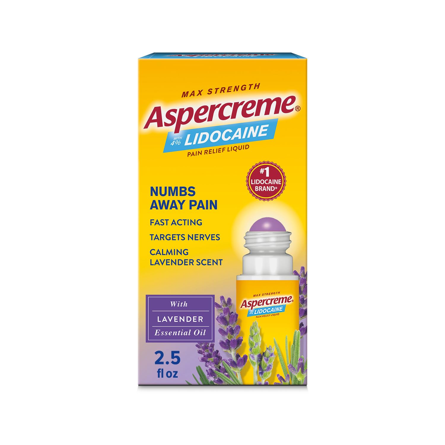 Aspercreme Lidocaine Pain Relief Liquid with No-Mess Roll-On Applicator, Max-Strength 4% Lidocaine Numbs Away Nerve Pain, Moisturizing Aloe Hydrates Dry Skin, 2.5 FL oz — Amazon image 11