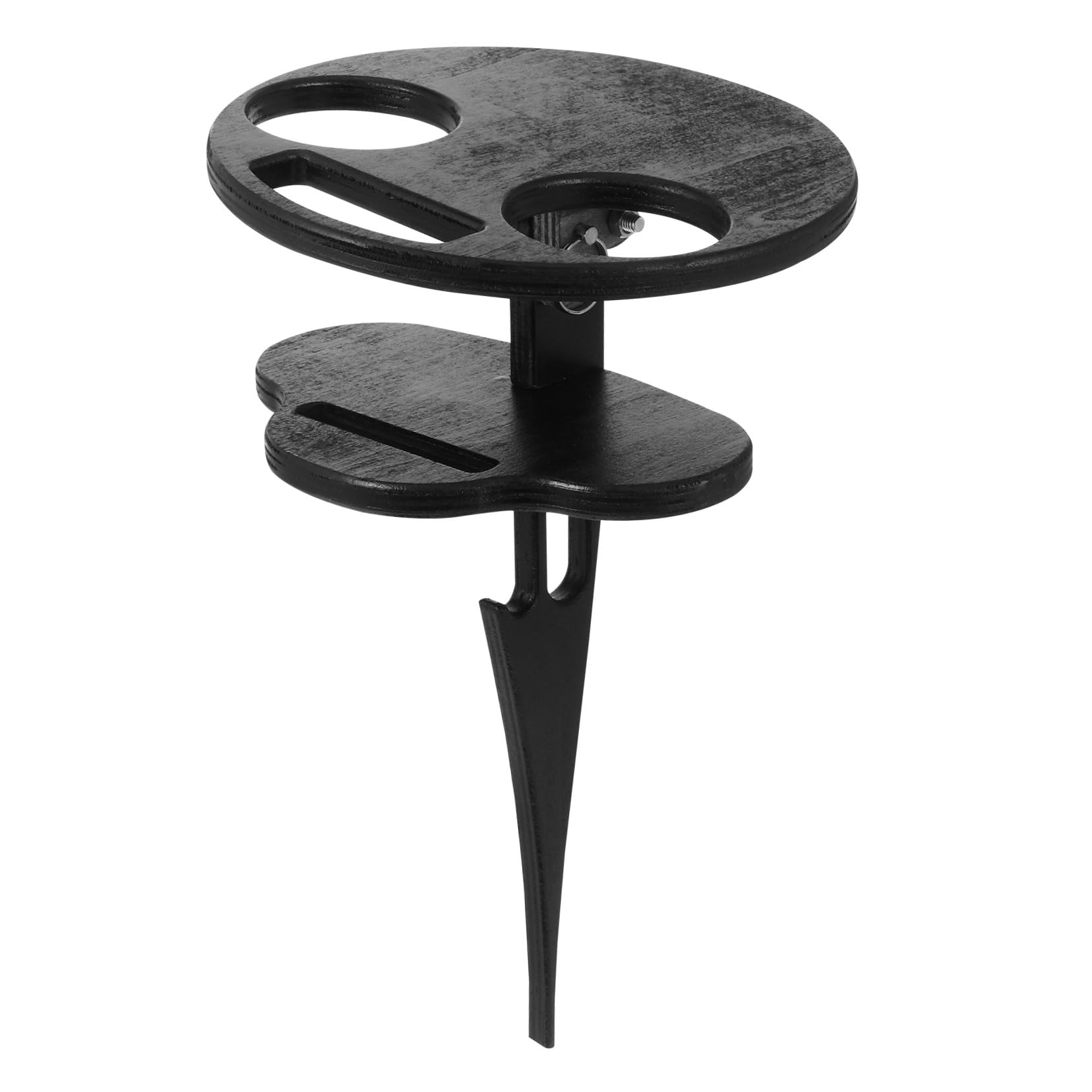 Table à vin pliante extérieure compacte avec support verre pour plage