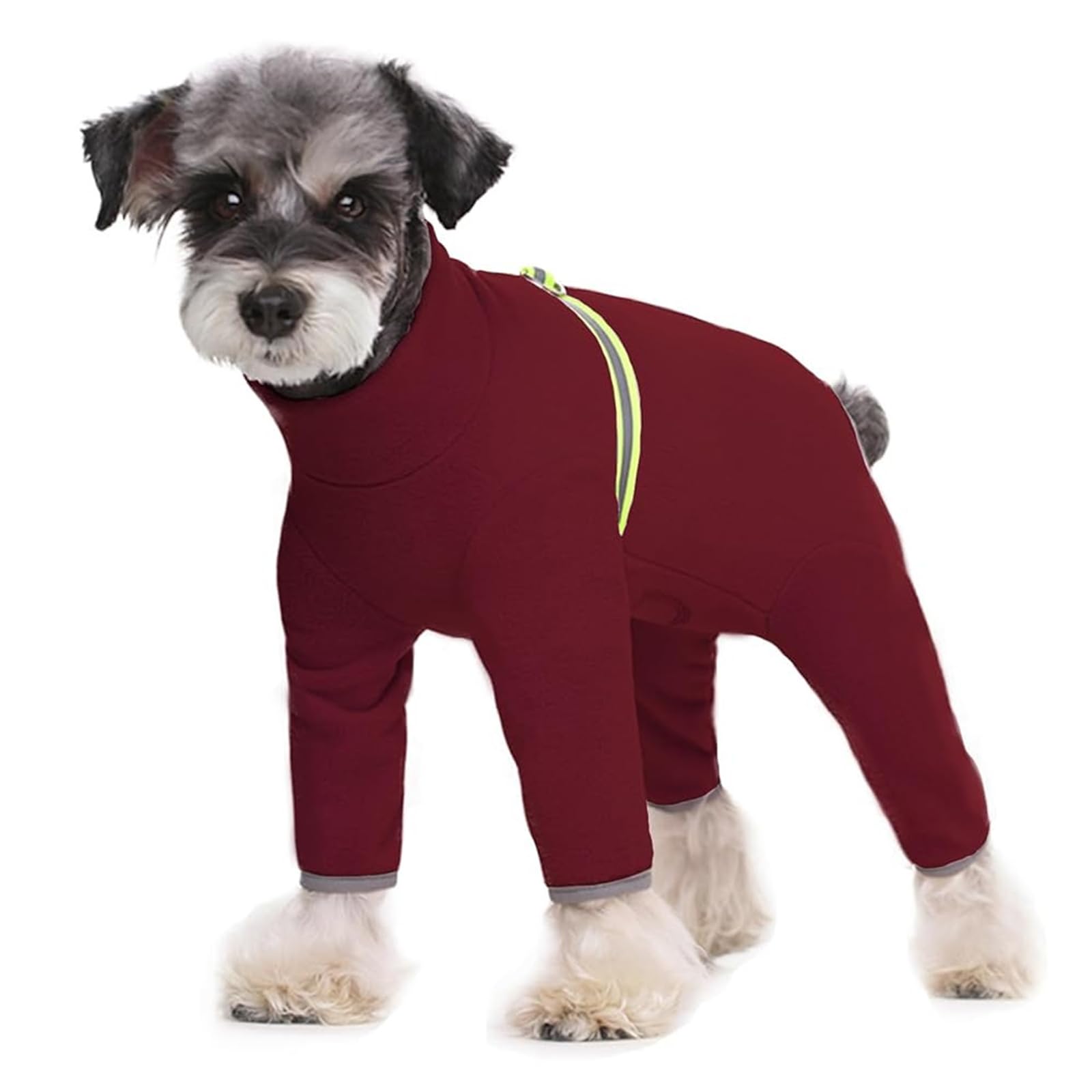Dog Fleece Warm Clothes, Puppy Winter Long-Sleeved Four-Legged Clothes