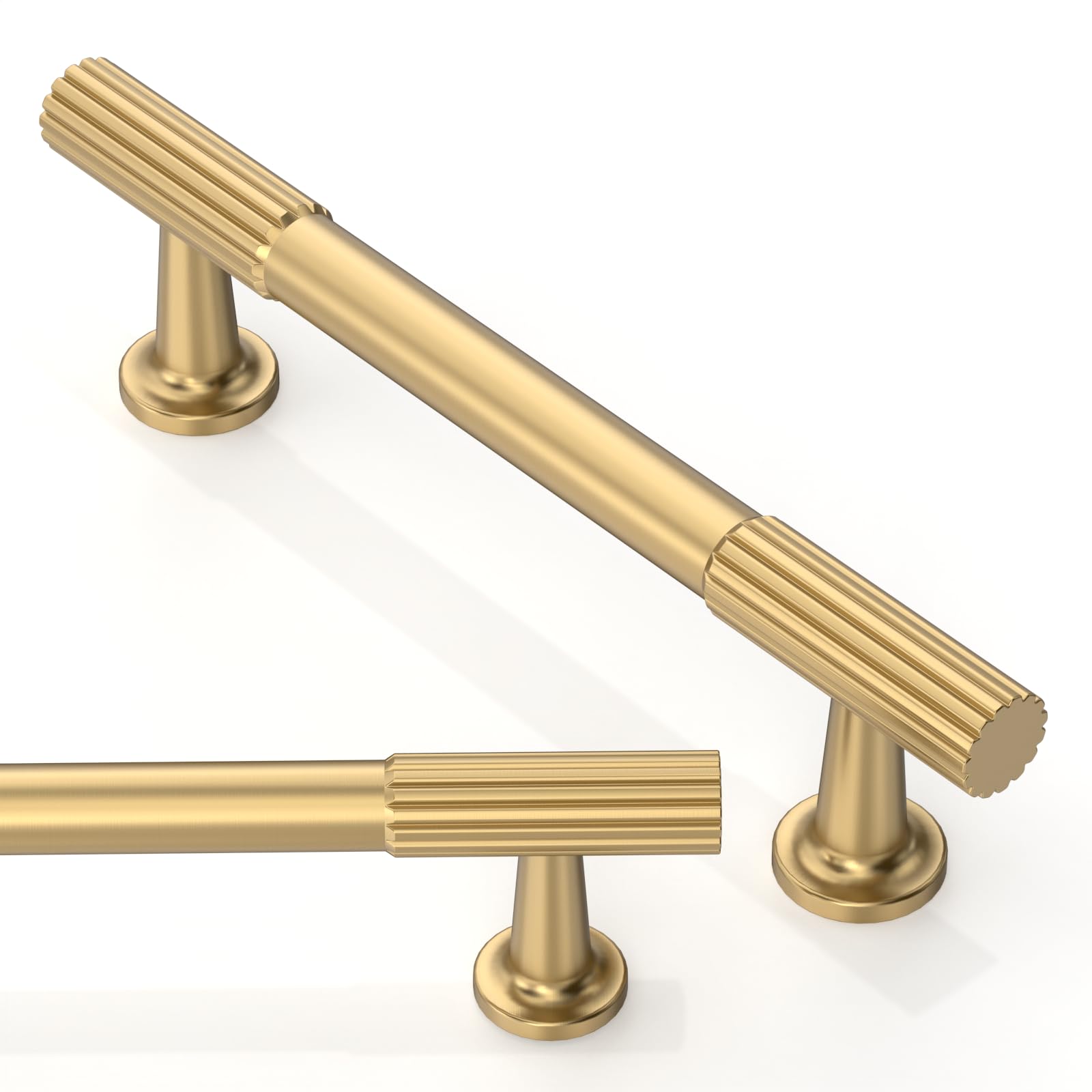 10 Pack Brushed Gold Cabinet Pulls 5 Inch(128mm) Kitchen Cabinet Handles Solid Zinc Alloy Cabinet Hardware Drawer Pulls — Amazon image 14